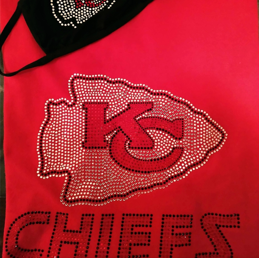 Rhinestone Kansas City team t shirt only Unisex